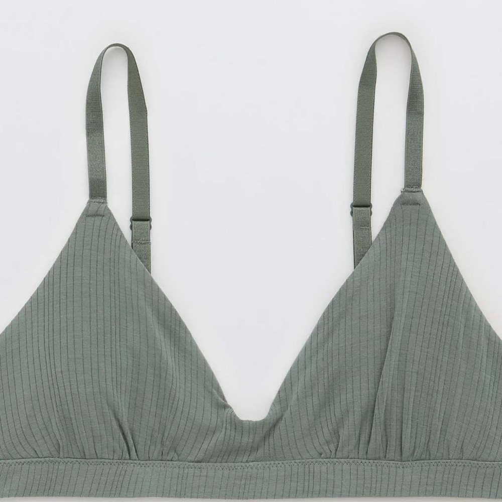 aerie green modal triangle bra